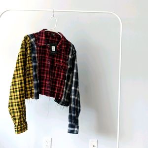 NWT Fashion Nova 3x off line plaid top